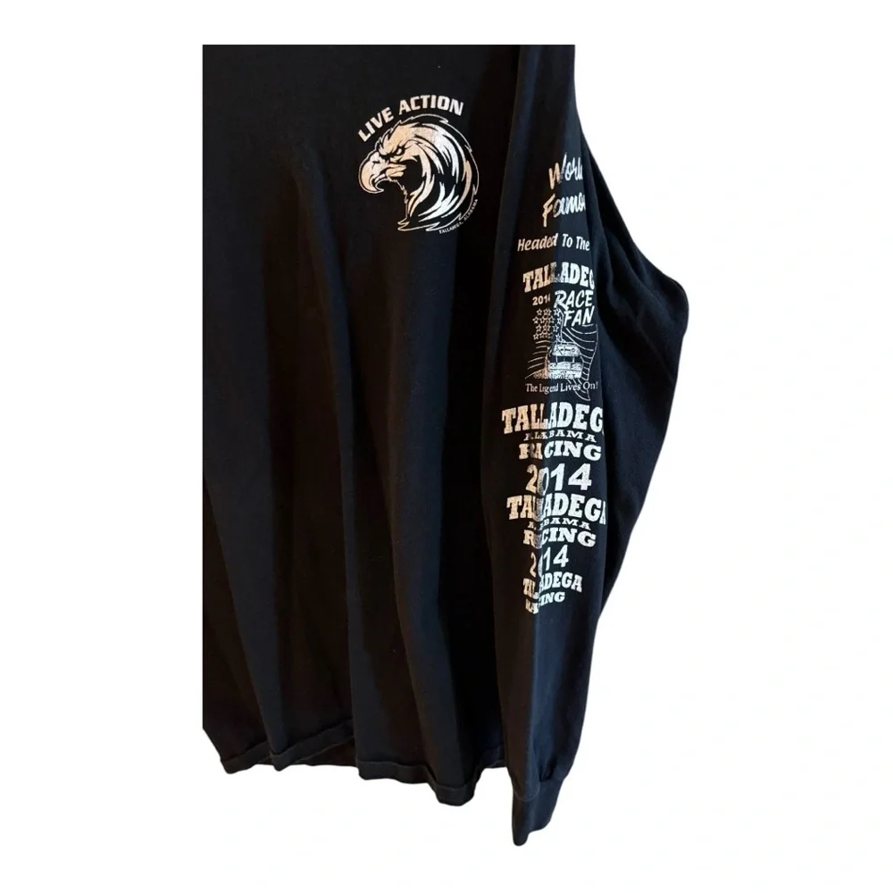 black long-sleeved shirt featuring a graphic related to Talladega Superspeedway - Picture 3 of 4